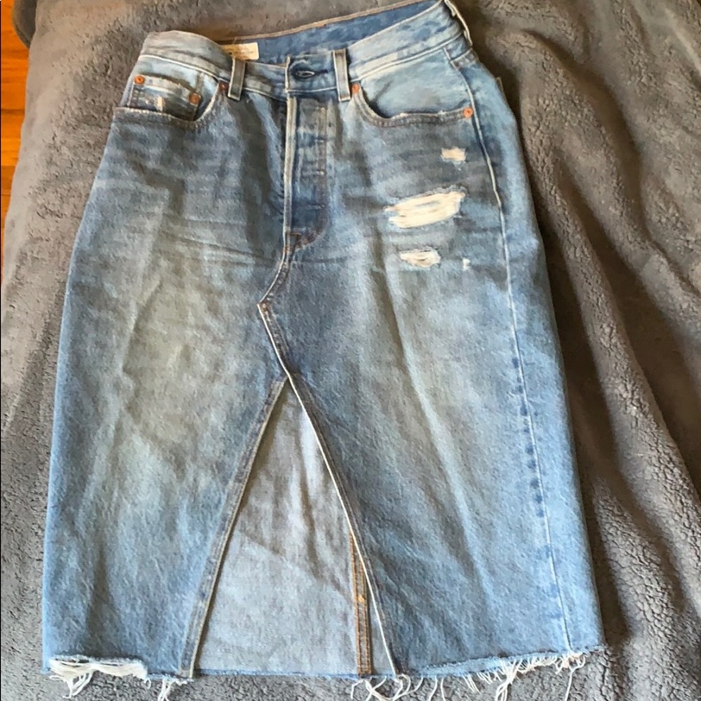 Levi denim pencil skirt